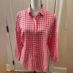 Talbots COTTON BUTTON FRONT SHIRT